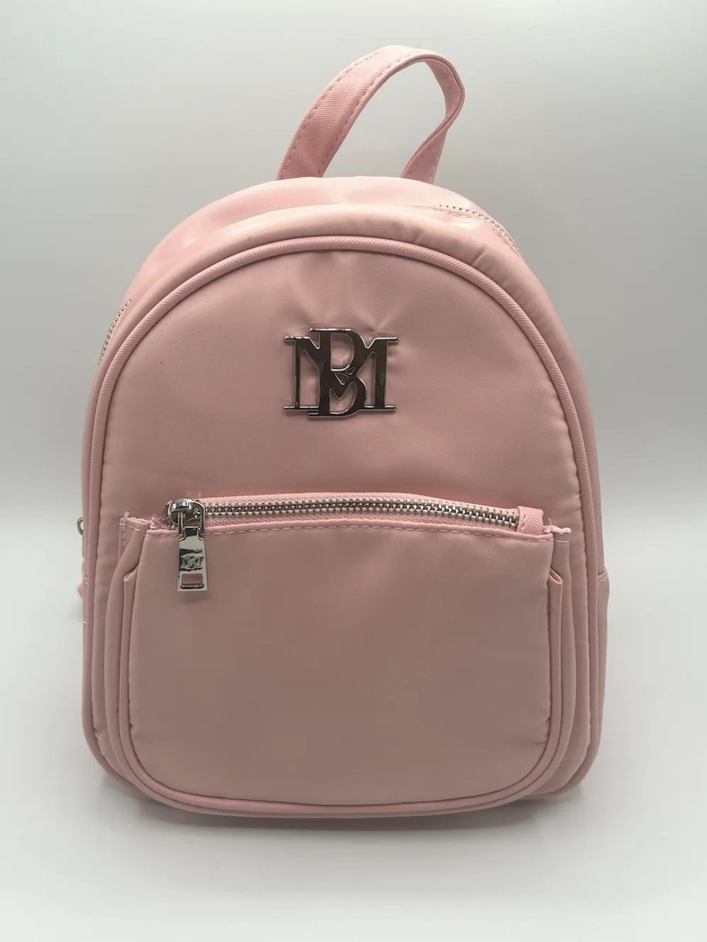 Badgley Mischka Blush Pink Mini Backpack with Silver Logo NEW MSRP $99 NEW
